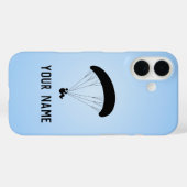 Paraglider tegen Blue Sky, voeg hier jouw naam aan Case-Mate iPhone Case (Achterkant (horizontaal))