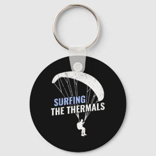 Paragliders die op de thermiek surfen Grappige Par Sleutelhanger