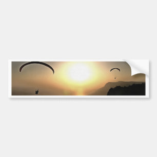 Paragliders die rondzwerven tegen extreme sportwed bumpersticker