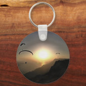 Paragliders die rondzwerven tegen extreme sportwed sleutelhanger (Voorkant)