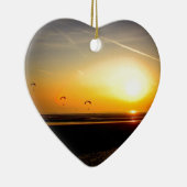 Paragliders die van de Sunset genieten Keramisch Ornament (Rechts)