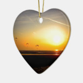 Paragliders die van de Sunset genieten Keramisch Ornament (Links)