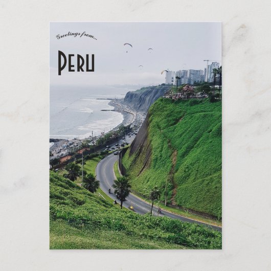 Paragliders in Peru Briefkaart (Voorkant)