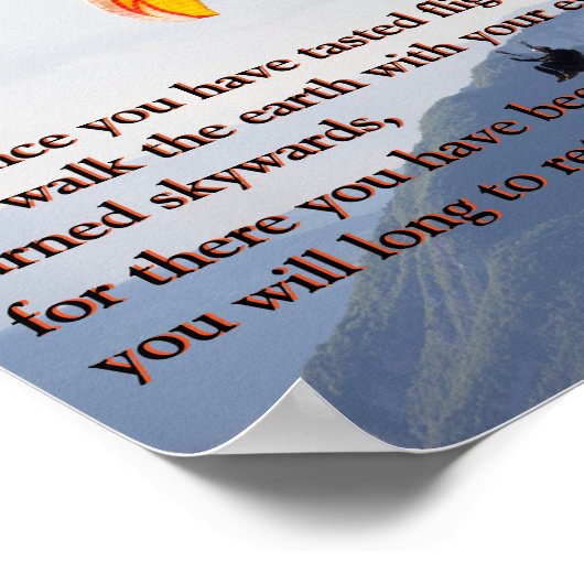 Paragliding Da Vinci Poster (Hoek)