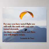 Paragliding Da Vinci Poster (Voorkant)