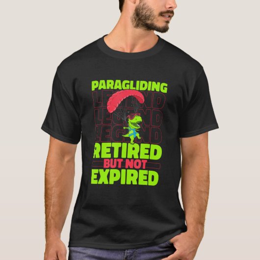 Paragliding Dino - Aerial Hanggliding Glider Parag T-shirt (Voorkant)