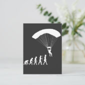 Paragliding Evolution Parachute Air Sport Skidiver Briefkaart (Staand voorkant)