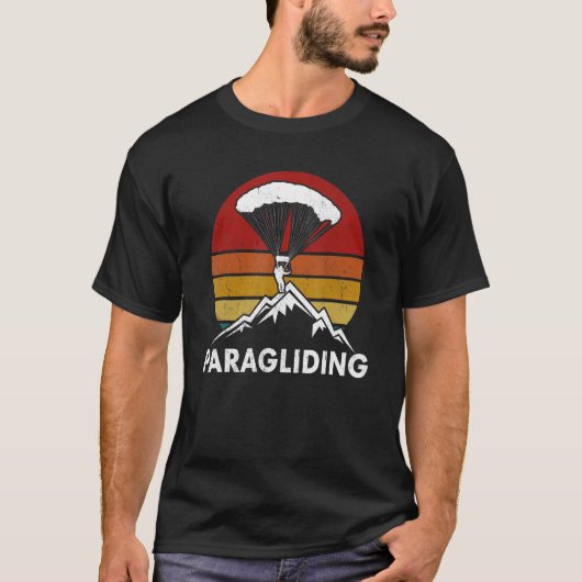 Paragliding fly parachute paragliders lovers t-shirt (Voorkant)