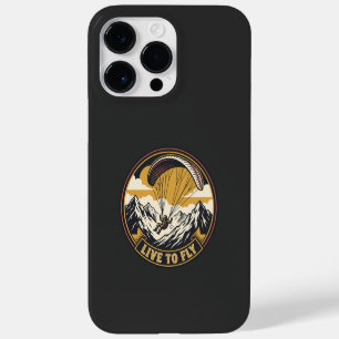 Paragliding Live To Fly Berg Avontuur Embleem Case-Mate iPhone 14 Pro Max Hoesje