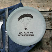 Paragliding Motief - metalen stempel look - elke t Papieren Bordje