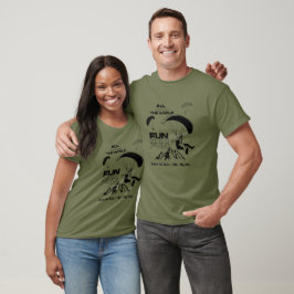 Paragliding piloot, plezier, gepersonaliseerd t-shirt