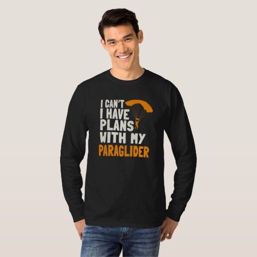Paragliding Plans Paragliders Parachute Paramotor T-shirt (Voorkant volledig)