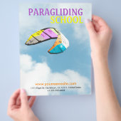 PARAGLIDING SCHOOL - sjabloon flyer (Hand)