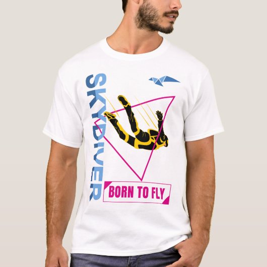 Paragliding Sporten, Schermspringer T-shirt (Voorkant)