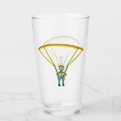 Paragliding Stickman Glas (Achterkant)