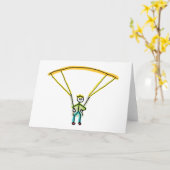 Paragliding Stickman Kaart (Gele Bloem)