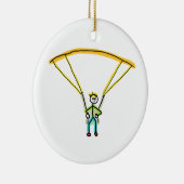 Paragliding Stickman Keramisch Ornament (Rechts)