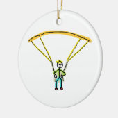 Paragliding Stickman Keramisch Ornament (Links)