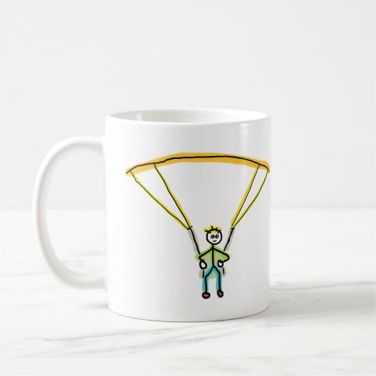 Paragliding Stickman Koffiemok (Links)