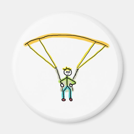 Paragliding Stickman Magneet (Voorkant)