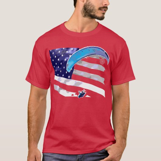 PARAGLIDING U.S.A pontocentral T-shirt (Voorkant)