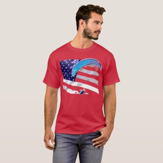 PARAGLIDING U.S.A pontocentral T-shirt (Voorkant volledig)