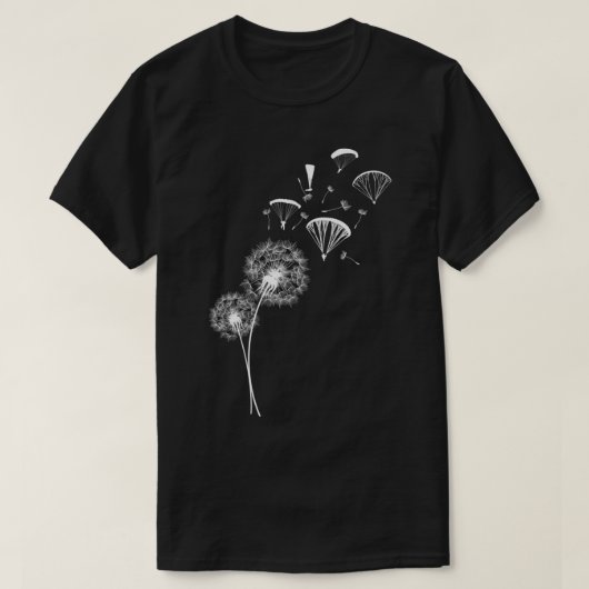 Paragrafen paraglider dandelion gift pilot 4 t-shirt (Design voorkant)