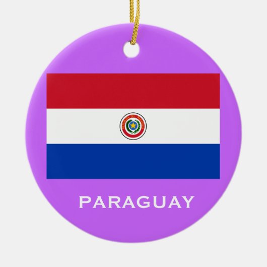 PARAGUAY* Aangepaste kerstversiering Keramisch Ornament (Voorkant)