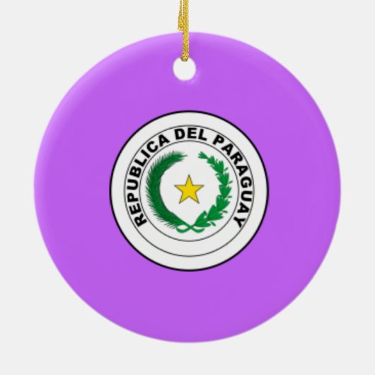 PARAGUAY* Aangepaste kerstversiering Keramisch Ornament (Achterkant)