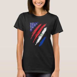Paraguay Amerikaans Geteelde Vlag USA Patriot Erfg T-shirt