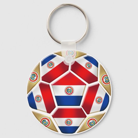 Paraguay ball 2010 2014 voetbal geschenken sleutelhanger (Voorkant)