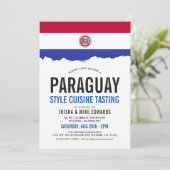 Paraguay Cuisine | Flag White Invite Kaart (Staand voorkant)