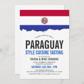 Paraguay Cuisine | Flag White Invite Kaart (Voorkant / Achterkant)