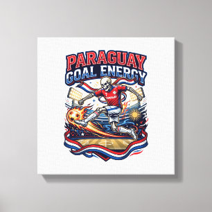 Paraguay Doel Energie Skelet Aanvaller Naties Vet Canvas Afdruk