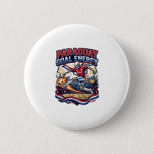 Paraguay Doel Energie Skelet Aanvaller Naties Vet Ronde Button 5,7 Cm