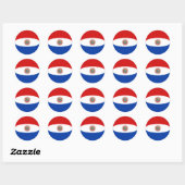Paraguay Fisheye Vlag Sticker (Vel)