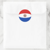 Paraguay Fisheye Vlag Sticker (Tas)