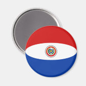 Paraguay Fisheye Vlagmagneet Magneet (Voorkant / Achterkant)