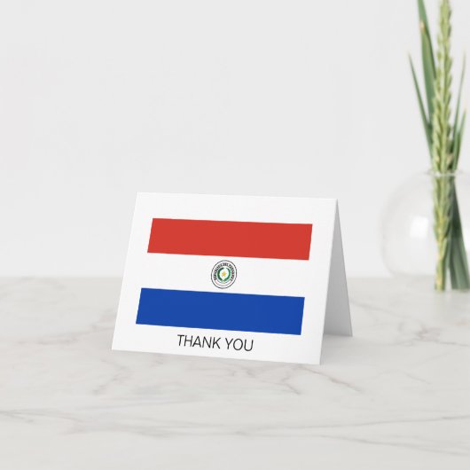 Paraguay Flag Bedankkaart (Voorkant)