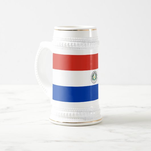 Paraguay Flag Bierpul (Voorkant links)