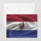 Paraguay Flag Briefkaart (Voorkant / Achterkant)