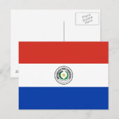 Paraguay Flag Briefkaart (Voorkant / Achterkant)