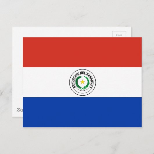 Paraguay Flag Briefkaart (Voorkant / Achterkant)