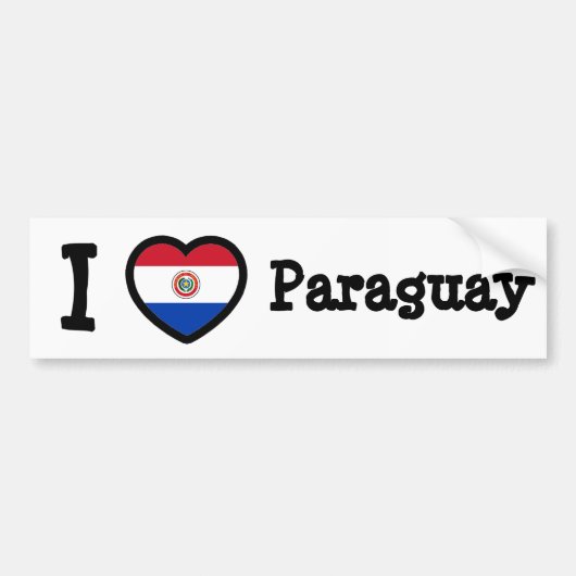 Paraguay Flag Bumpersticker (Voorkant)