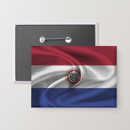 Paraguay Flag Button (Voorkant / Achterkant)
