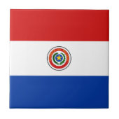 Paraguay Flag Ceramic Tile Tegeltje (Voorkant)