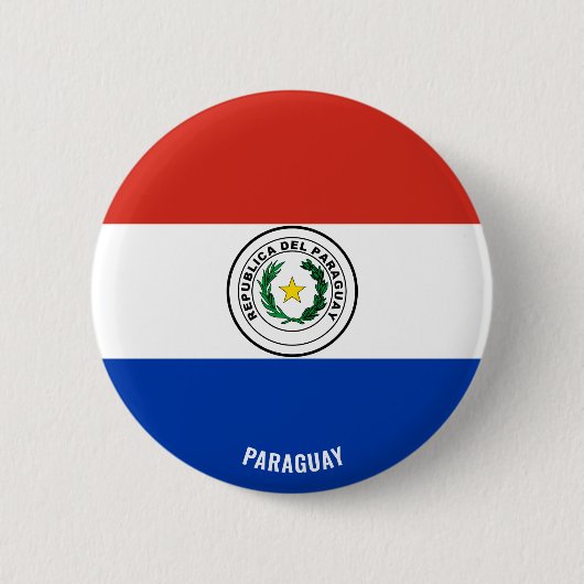 Paraguay Flag Charming Patriotic Ronde Button 5,7 Cm (Voorkant)