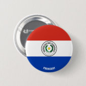 Paraguay Flag Charming Patriotic Ronde Button 5,7 Cm (Voorkant /achterkant)