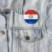 Paraguay Flag Charming Patriotic Ronde Button 5,7 Cm (In situ)