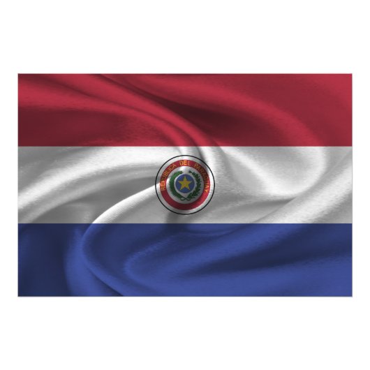 Paraguay Flag Foto Afdruk (Voorkant)
